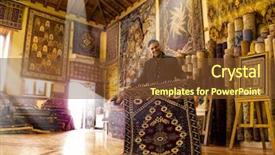  Presentation with navajo rug - Cool new PPT layouts with oriental craft - detail shot from handmade carpet backdrop and a tawny brown colored foreground