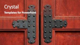  Presentation with tokyo - PPT layouts with oriental doorway - zozoji temple tokyo background and a tawny brown colored foreground