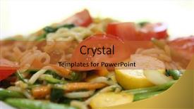  Presentation with noodles manufacturing - Audience pleasing slides consisting of oriental food free - close up of a plate backdrop and a  colored foreground