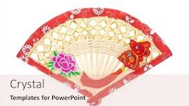  Presentation with translation - PPT layouts consisting of oriental-hand-fan-for-new background and a lemonade colored foreground