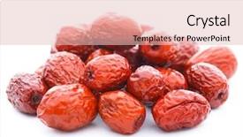  Presentation with nuts and dried fruits - Colorful presentation theme enhanced with oriental medicine - dried jujube fruits backdrop and a lemonade colored foreground