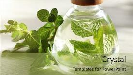  Presentation with oriental medicine - Amazing PPT layouts having oriental medicine - essential oil with mint backdrop and a yellow colored foreground