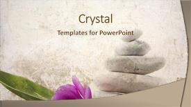 Presentation with oriental medicine - Presentation design consisting of oriental medicine - vintage photo of spa stones background and a cream colored foreground