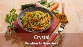  Presentation with turmeric - Amazing theme having oriental-noodles-with-turmeric-spice backdrop and a tawny brown colored foreground