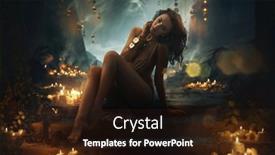  Presentation with beauty - Slides featuring oriental-type-beauty-shot background and a wine colored foreground