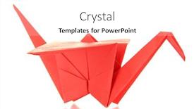  Presentation with origami crane - Amazing presentation having origami crane isolated on white backdrop and a white colored foreground