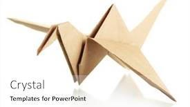  Presentation with origami crane - Amazing presentation having origami crane isolated on white backdrop and a white colored foreground