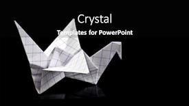  Presentation with origami crane - Amazing presentation theme having origami crane on black background backdrop and a black colored foreground