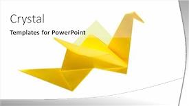  Presentation with clipping - Presentation having origami-flying-bird-isolated background and a white colored foreground