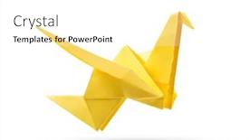  Presentation with clipping - Presentation theme enhanced with origami-flying-bird-isolated background and a white colored foreground