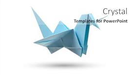  Presentation with hope - Audience pleasing presentation theme consisting of origami-flying-bird-isolated backdrop and a white colored foreground