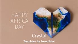  Presentation with africa map - Cool new presentation theme with origami-heart-patterned backdrop and a coral colored foreground