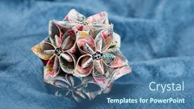  Presentation with traditional japan - Cool new slides with origami-japan-traditional-art backdrop and a ocean colored foreground