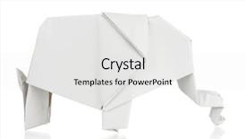  Presentation with elephant - PPT theme consisting of origami paper elephant isolated background and a white colored foreground