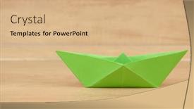  Presentation with business concepts photo - Cool new slide set with origami-sailboat-on-wood-background backdrop and a coral colored foreground