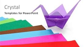  Presentation with origami crane - Amazing presentation having origami backdrop and a white colored foreground