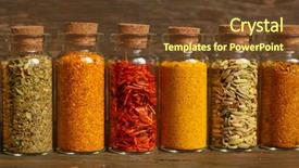 Presentation with seeds - Audience pleasing PPT layouts consisting of origan - spices herbs and seeds backdrop and a tawny brown colored foreground