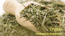  Presentation with herb - Amazing slide set having origanal - italian herb mix backdrop and a tawny brown colored foreground