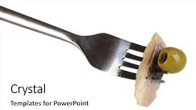  Presentation with olive - Theme featuring origanal - piece of herring and olive background and a  colored foreground