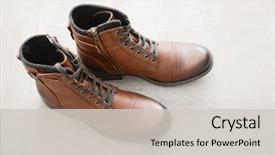  Presentation with shoes luxury - Theme having luxury leather men's shoes background and a light gray colored foreground