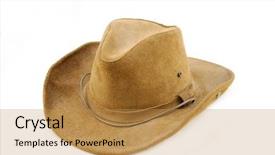  Presentation with cowboy hat - Presentation enhanced with original american leather cowboy hat background and a gold colored foreground