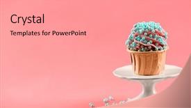  Presentation with blue pink - Beautiful presentation theme featuring original decoration on pink backdrop and a light gray colored foreground