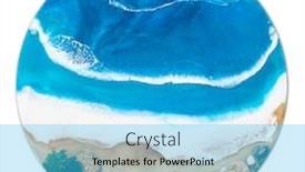  Presentation with art - Beautiful PPT theme featuring original-epoxy-resin-art-close backdrop and a cyan colored foreground