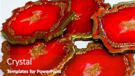  Presentation with art - Colorful PPT theme enhanced with original-epoxy-resin-art backdrop and a crimson colored foreground