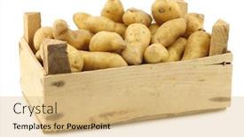  Presentation with wooden - Beautiful presentation theme featuring original-french-ratte-potatoes-solanum backdrop and a lemonade colored foreground
