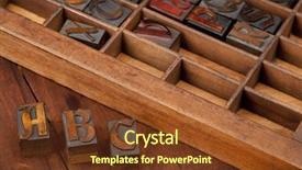  Presentation with abc - Audience pleasing theme consisting of original view of printing blocks backdrop and a tawny brown colored foreground
