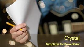  Presentation with music sign people - Audience pleasing presentation design consisting of originate - people music and creativity concept backdrop and a  colored foreground