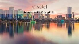  Presentation with orlando florida usa downtown city - Presentation design having orlando-florida-usa-downtown-city background and a lemonade colored foreground