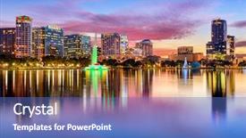  Presentation with orlando florida usa downtown city - Amazing PPT layouts having orlando florida usa downtown city backdrop and a teal colored foreground