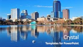  Presentation with urban - Cool new slide deck with orlando lake eola backdrop and a ocean colored foreground