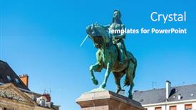  Presentation with equestrian - Cool new slide deck with orleans-france-may-8-2018 backdrop and a teal colored foreground