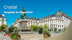  Presentation with equestrian - Beautiful presentation design featuring orleans-france-may-8-2018 backdrop and a teal colored foreground