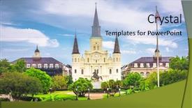  Presentation with new orleans - Colorful slide deck enhanced with new orleans louisiana usa backdrop and a light blue colored foreground