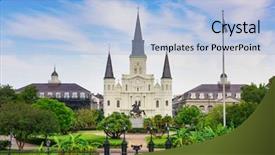  Presentation with new orleans - Cool new slides with orleans louisiana usa at jackson backdrop and a light blue colored foreground