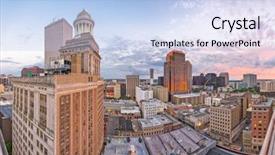  Presentation with new orleans - Cool new PPT theme with new orleans louisiana usa downtown backdrop and a light blue colored foreground