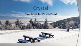  Presentation with czech republic - Audience pleasing presentation consisting of orlicke-mountains-in-winter-czech backdrop and a light blue colored foreground