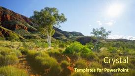  Presentation with national territory - Cool new PPT theme with ormiston pound northern territory backdrop and a tawny brown colored foreground