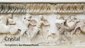  Presentation with ancient greece - Beautiful theme featuring ornament in delphi museum greece backdrop and a soft green colored foreground