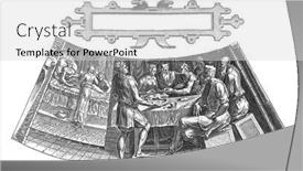  Presentation with ornament - Colorful slide deck enhanced with ornament-for-saucer-rim backdrop and a light gray colored foreground