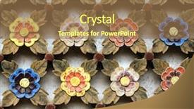  Presentation with north korea - Slide set with ornament in temple north korea background and a coral colored foreground