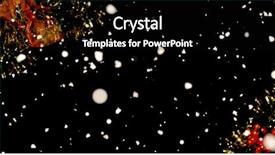  Presentation with falling snow - Theme featuring ornament on a black background background and a black colored foreground