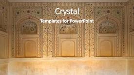  Presentation with india fort - Slides enhanced with ornament on wall of palace background and a coral colored foreground