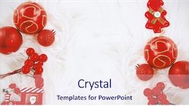 Presentation with christmas borders ornament border - Amazing presentation theme having ornament on white fur carpet backdrop and a sky blue colored foreground