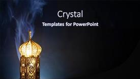  Presentation with holy night - Slide set consisting of ornamental-arabic-lantern-with-burning background and a wine colored foreground