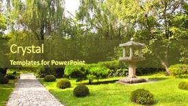  Presentation with north korea - Audience pleasing slides consisting of ornamental garden kesson north korea backdrop and a tawny brown colored foreground