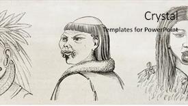  Presentation with peoples - Presentation theme enhanced with ornaments among south-american peoples background and a  colored foreground